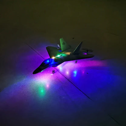 2024 New F22S 2.4G 4CH 3D6G RC Airplane Raptor F22 Warplane WLtoys A180 Upgrade Version LED Light With Gyroscope Out Door Toys